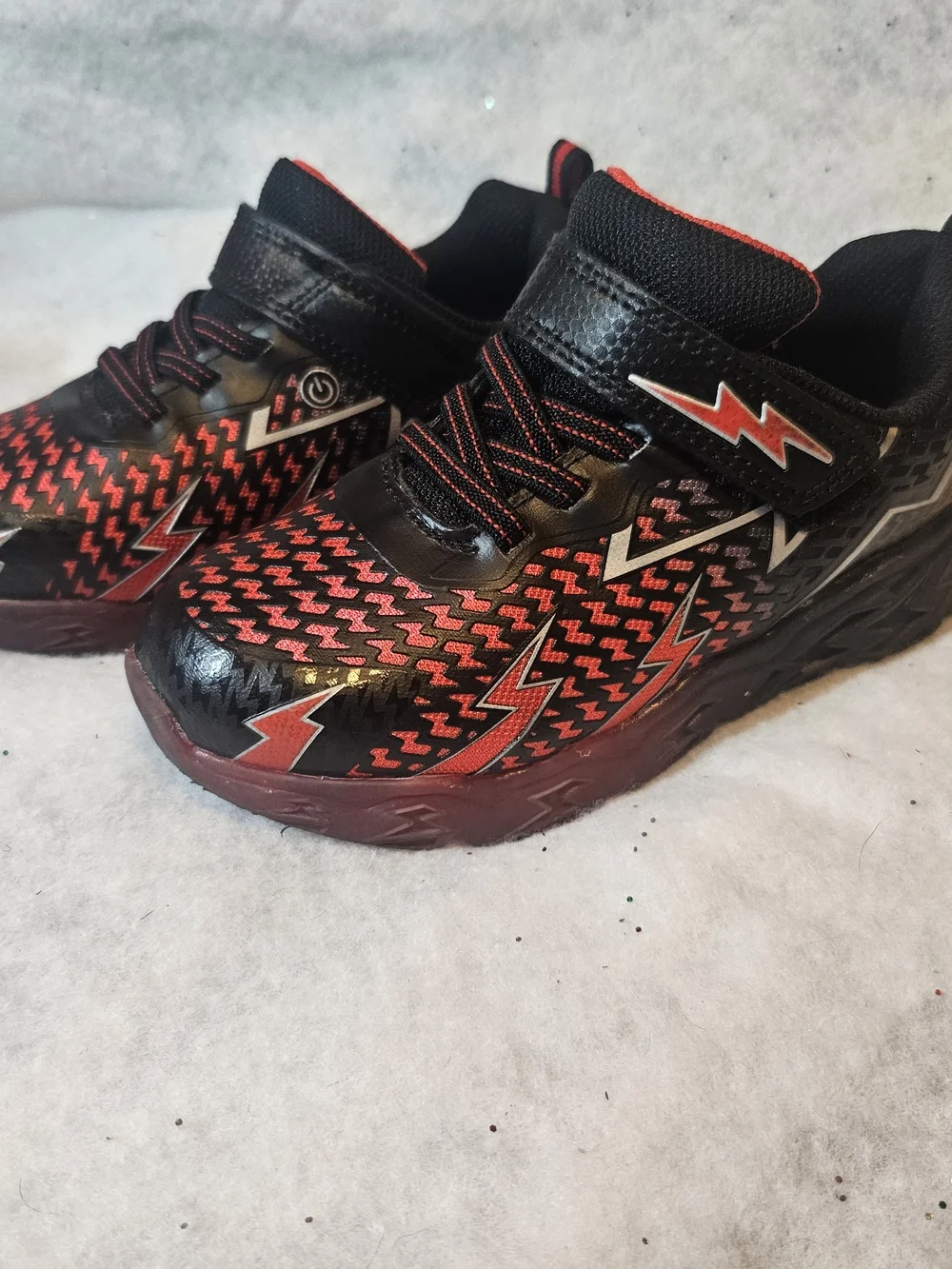 Athletic Works Lightning Bolt Light Up Sneakers Toddler Boys Size 12